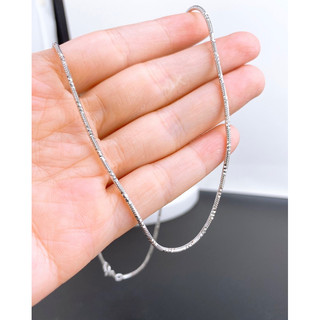 Dây chuyền mì ngấn khúc xi bạch kim - Bạc cao cấp 925