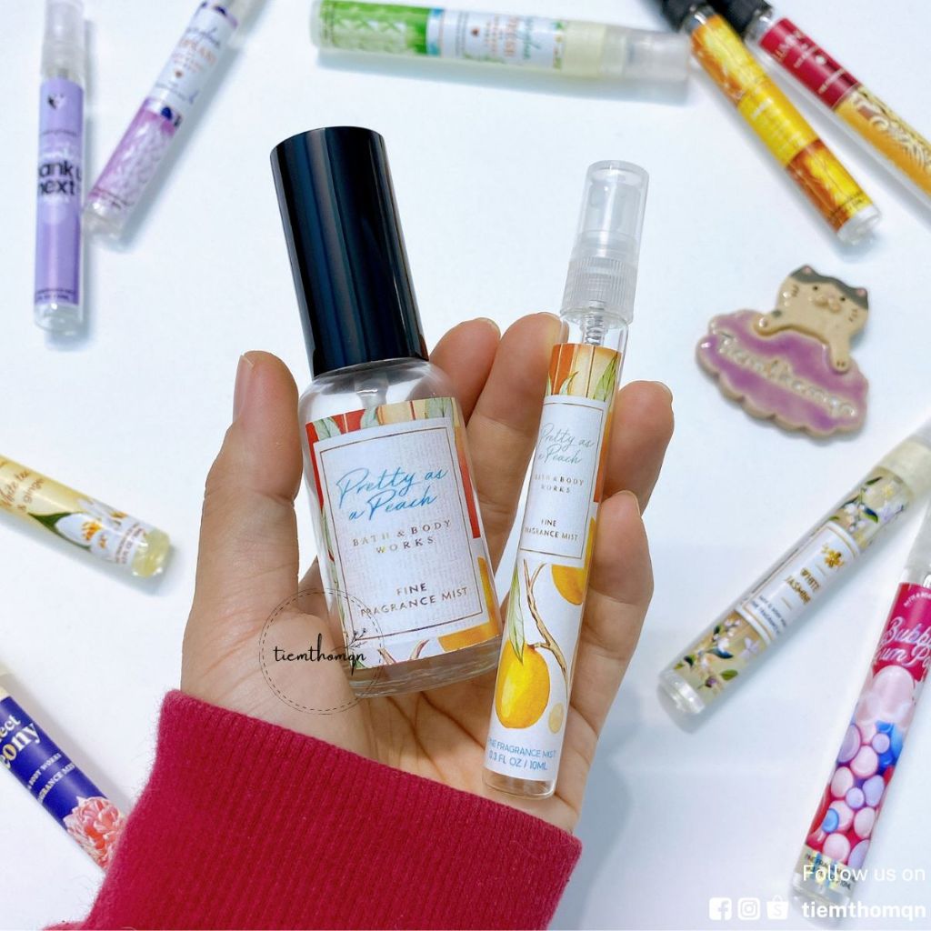 Xịt Thơm Toàn Thân Body Mist Pretty As A Peach Bath & Body Works Mùi Hương Tươi Trẻ, Vui Vẻ