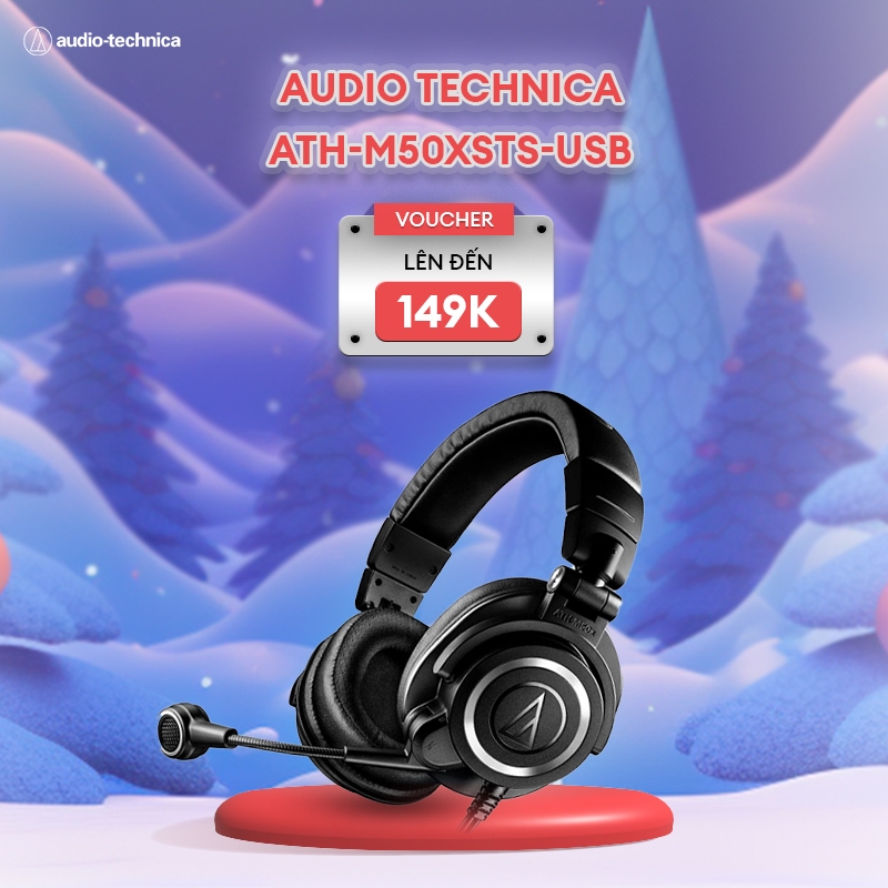 Tai Nghe Chụp Tai Audio Technica ATH-M50XSTS-USB Streaming Headset - Hàng Chính Hãng