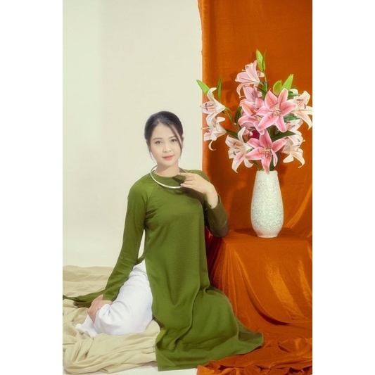 Áo dài cách tân_Sunny_ chất liệu lụa cao cấp trơn nhẹ nhàng thanh lịch phù hơp các lễ hội trong năm xinh xắn