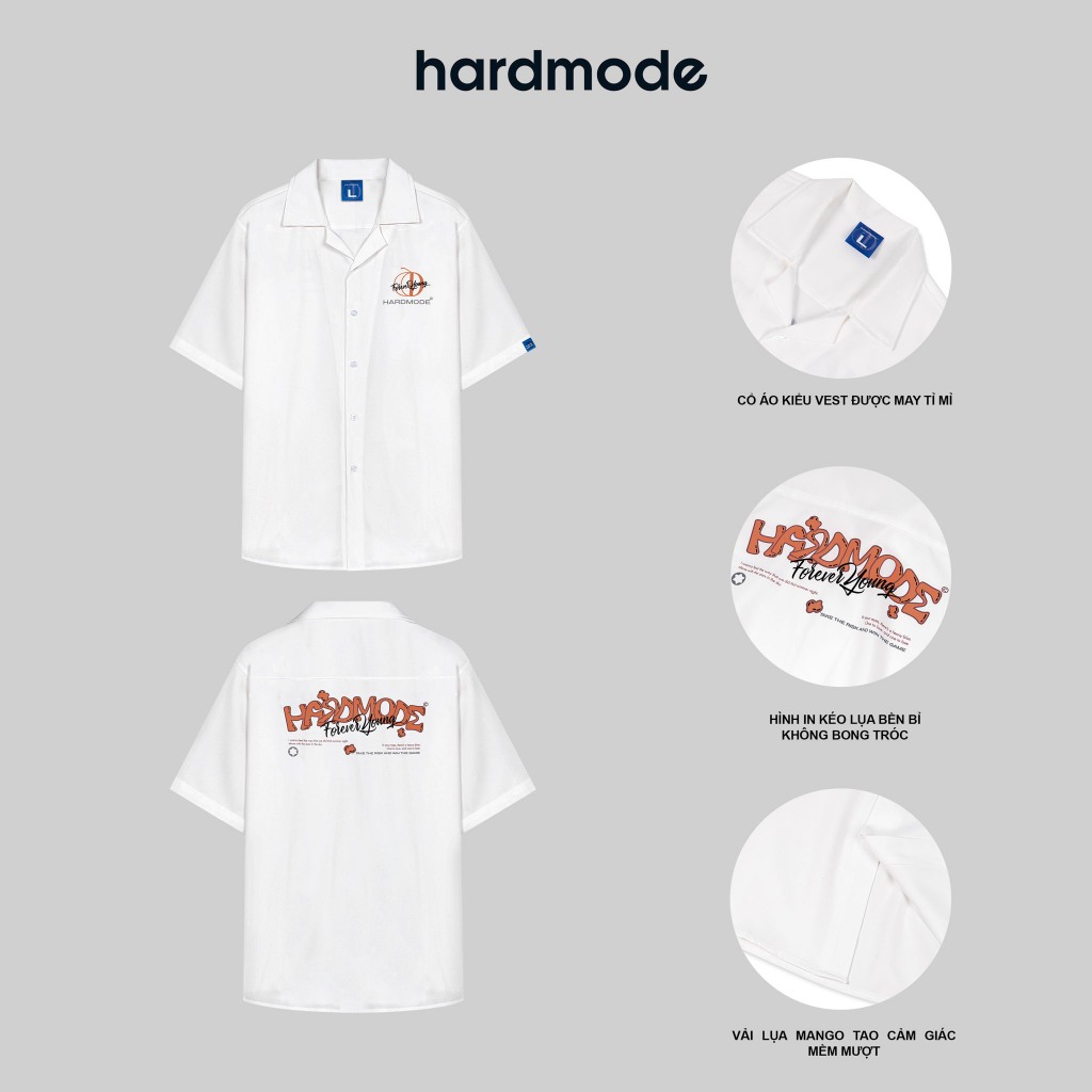 Áo Sơ Mi Nam Nữ Cổ Vest Hard Mode, Áo Sơ Mi Local Brand Tay Lỡ Form Rộng, Áo Cặp Oversize In Lụa Ever Shirt
