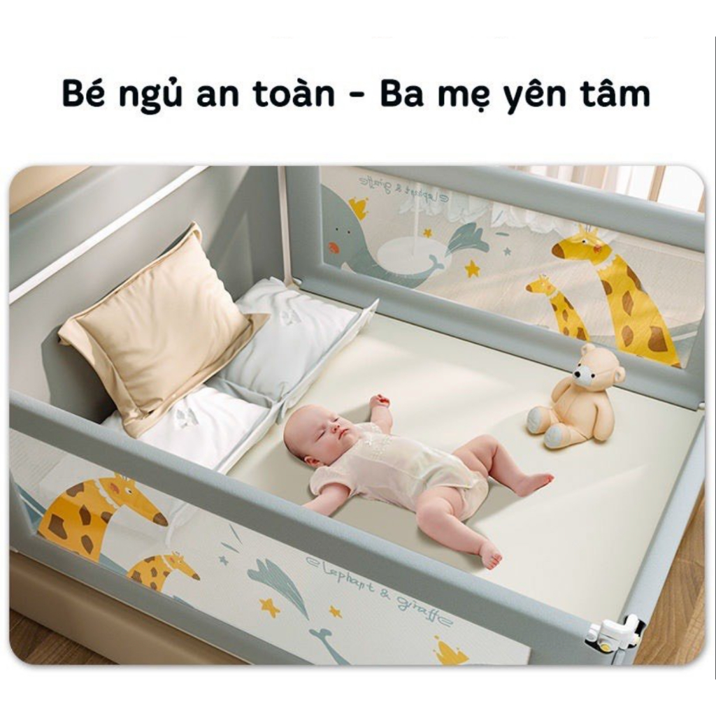 Thanh chắn giường cho bé 2023 nâng hạ 1 bên, thanh chắn giường cao 103cm có 3 màu. (1 THANH CHẮN 1 MẶT)
