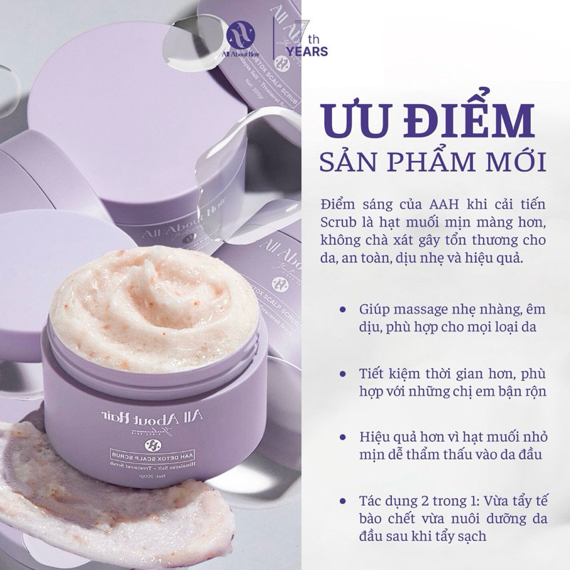 TẨY TẾ BÀO CHẾT DA ĐẦU - AAH SCALP SCRUB - All About Hair