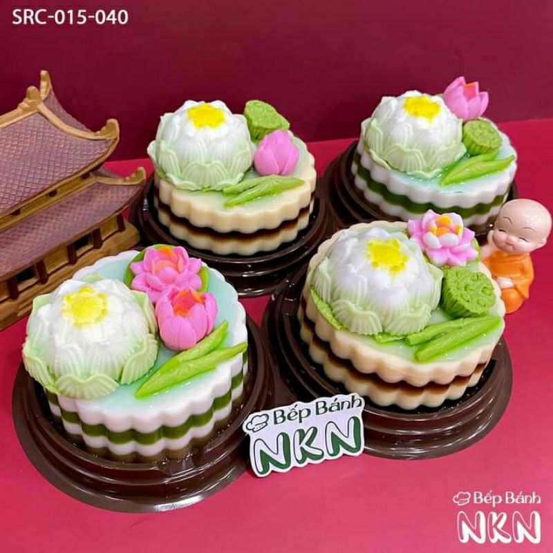100 HỘP TRÒN ĐẾ NÂU F057 ĐỰNG BÁNH RAU CÂU 3D KT LỌT LÒNG 9.5 CM