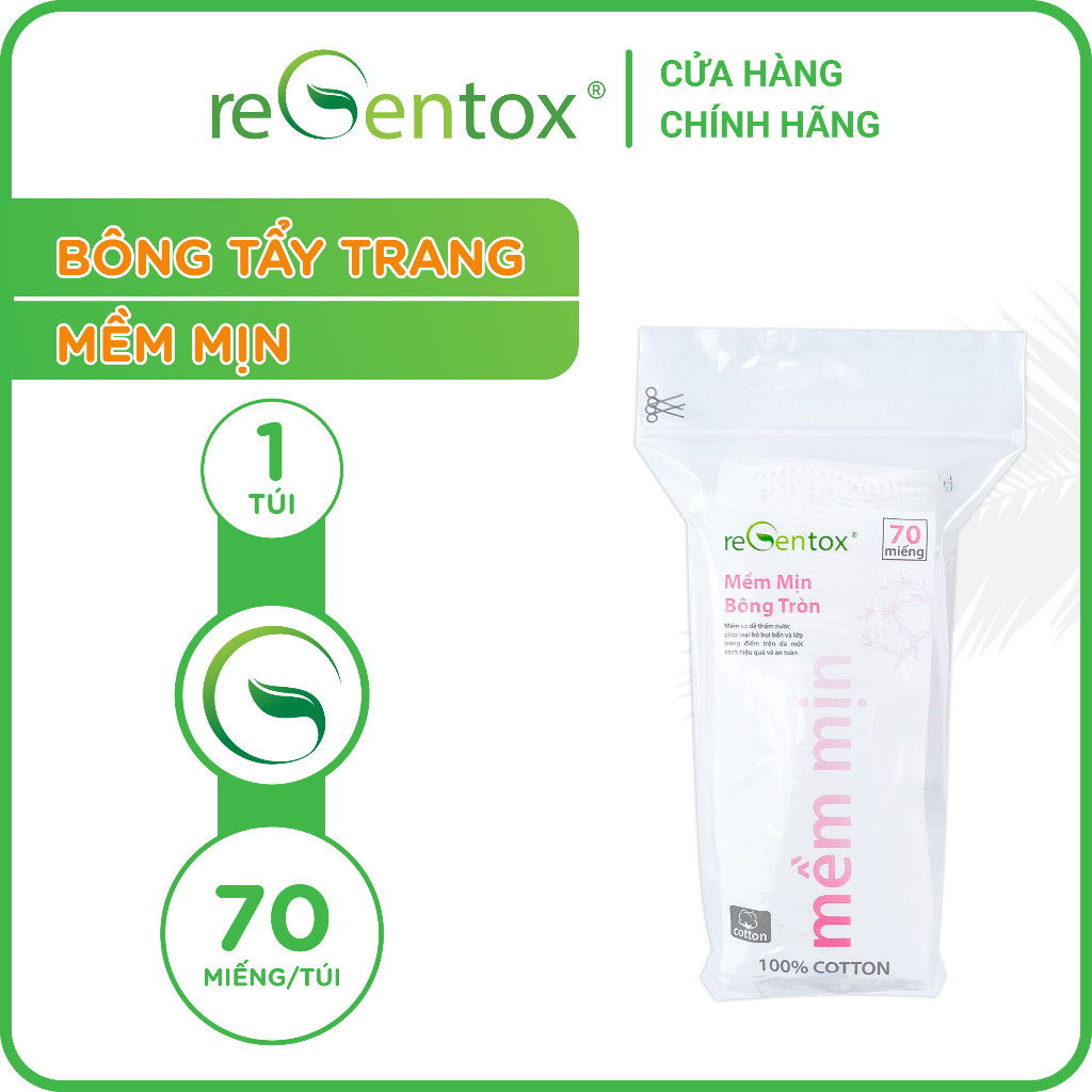 Bông Tẩy Trang Regentox Cotton 70m/120m