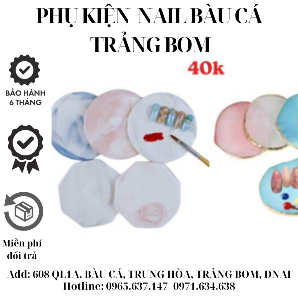 Đá Cẩm Thạch Pha Màu Sơn Gel - Dụng Cụ Làm Nail (MÀU NGẪU NHIÊN)