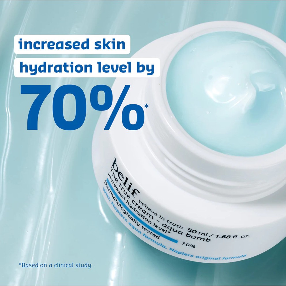"Quả b0m nước" đập tan cơn khát cho da căng mọng - Gel cấp nước tầng sâu Belif The True Cream Aqua B0mb