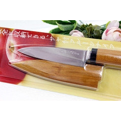 KAI- Dao gọt hoa quả có nắp đậy, cán gỗ