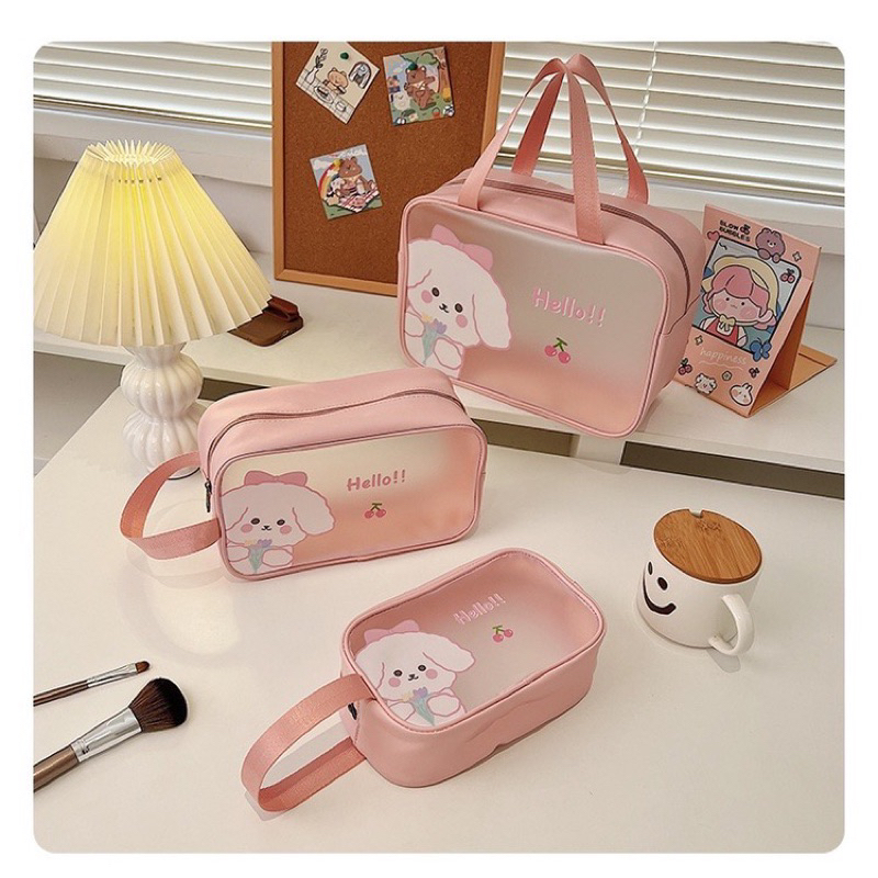 Túi Đựng Mỹ Phẩm /Đồ Trang Điểm Cá Nhân Chống Thấm Nước_Họa Tiết CUTE