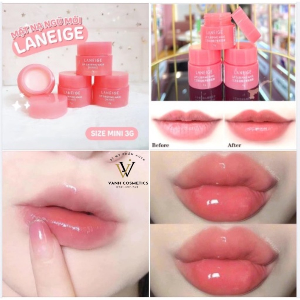 Mặt Nạ Ngủ Môi-Dưỡng môi LANEIGE Hàn Quốc Mini Size – Mỹ Phẩm Nội Địa Chính Hãng.