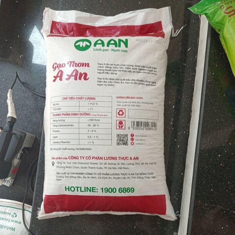 20kg gạo thơm Aan dẻo vừa cơm mềm