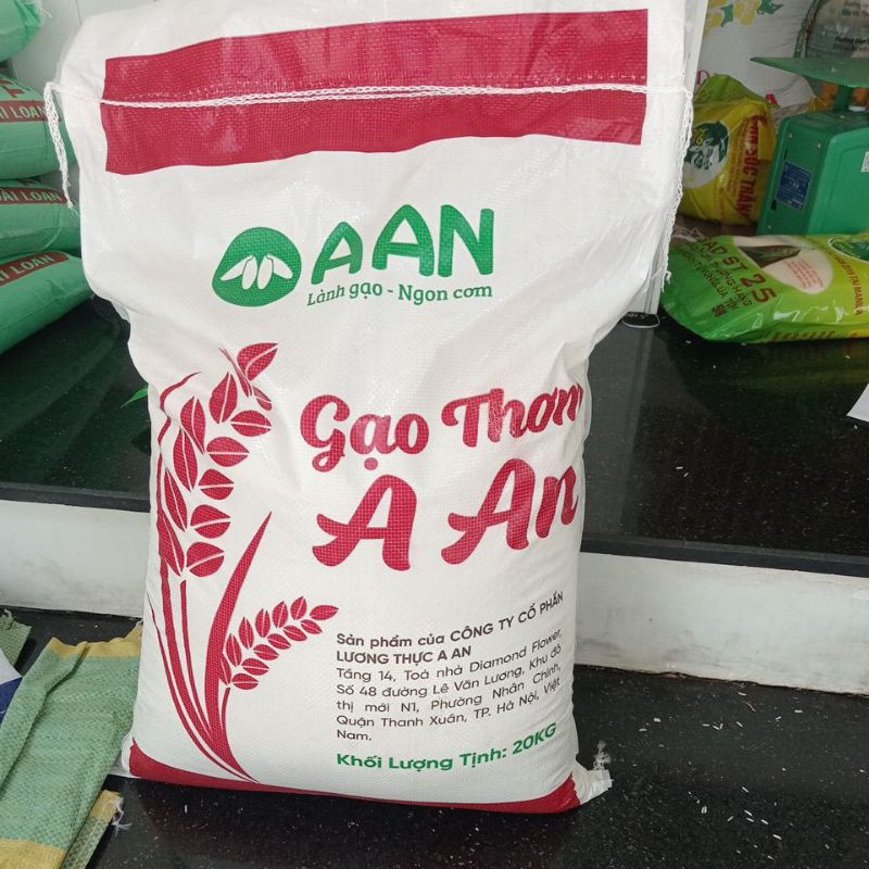 20kg gạo thơm Aan dẻo vừa cơm mềm