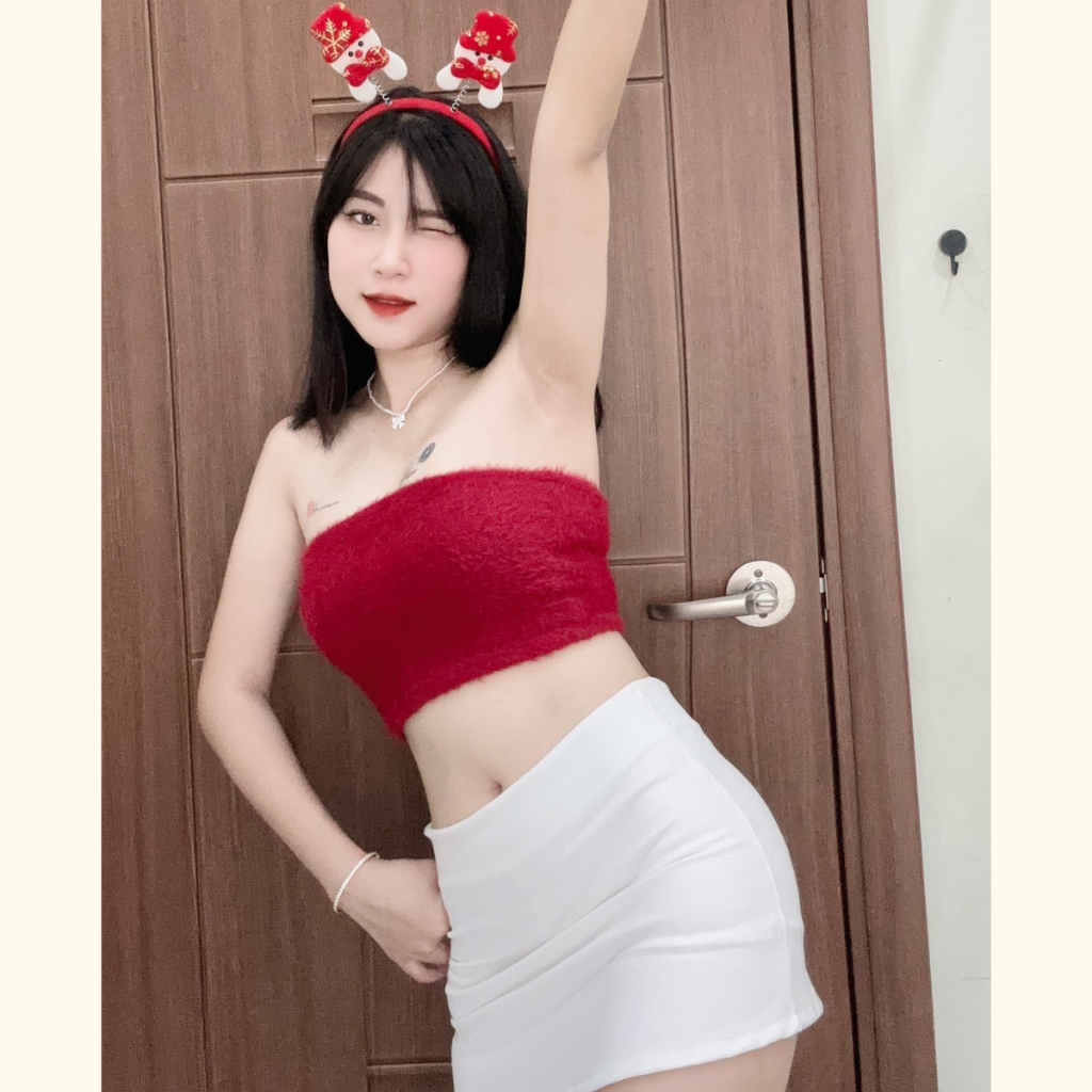 Áo ống vải lông DaaLaa Store dáng ôm phong cách quyến rũ A5934