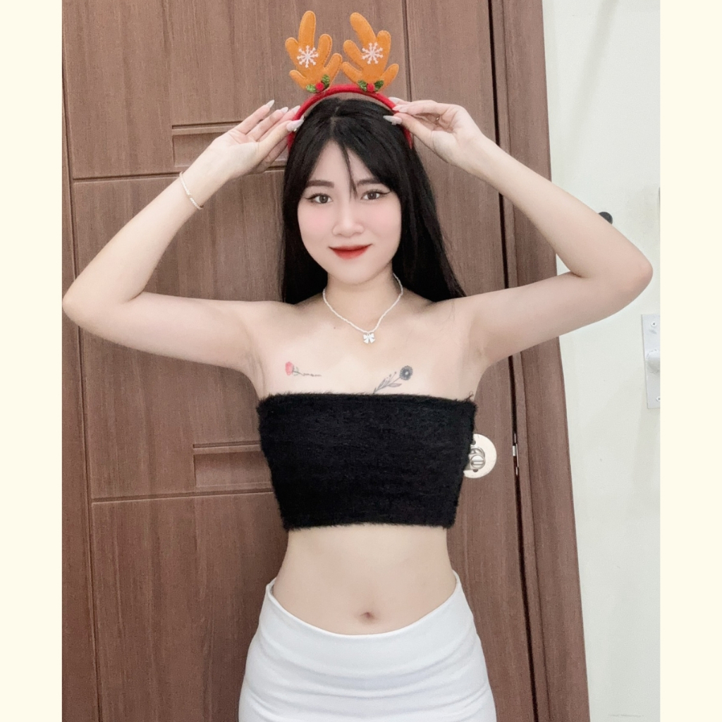 Áo ống vải lông DaaLaa Store dáng ôm phong cách quyến rũ A5934