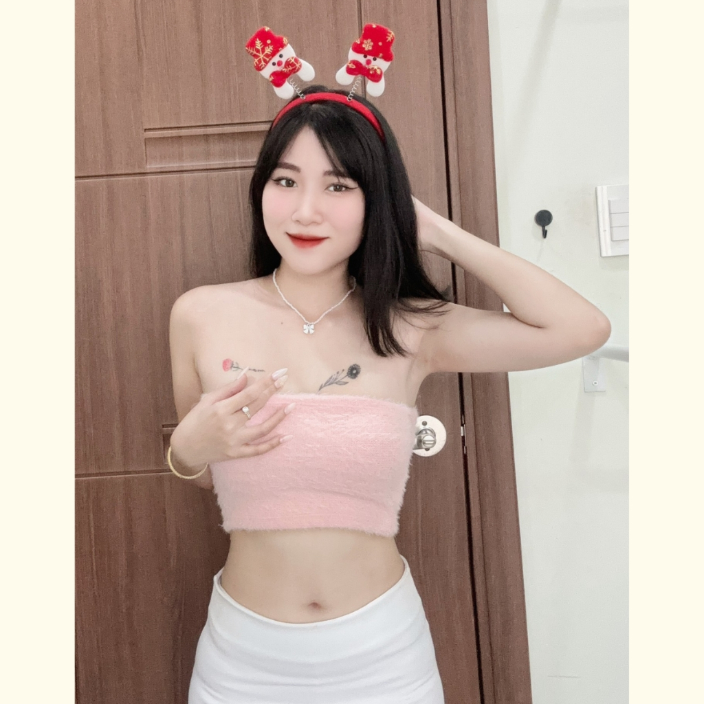 Áo ống vải lông DaaLaa Store dáng ôm phong cách quyến rũ A5934