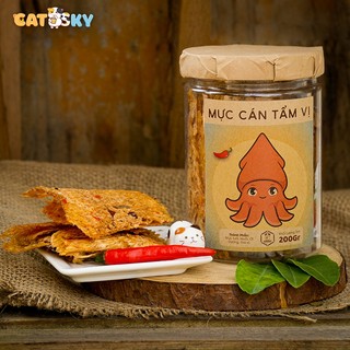 Khô Mực Cán Tẩm Gia Vị CATSKY FOOD đồ ăn vặt