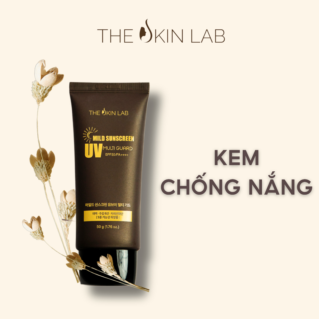 Kem chống nắng tác động kép vật lý + hoá học The Skin Lab Mild Sunscreen UV Multi Guard SPF 50/PA++++ 50gram
