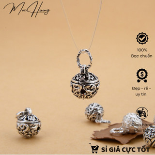 [S925] Charm bạc chuông họa tiết ngôi sao - MH621