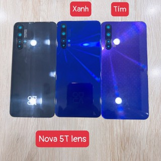 Lưng huawei nova 5t có kính lens camera - lưng vỏ huawei nova 5t có kính camera - nắp lưng nova 5t lens - hw nova 5t