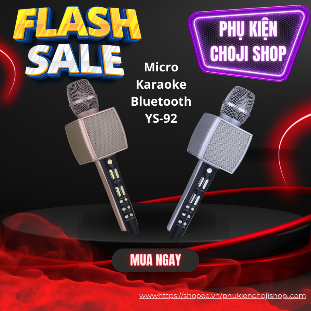 Micro Karaoke Bluetooth YS-92 - Bảo hành 12 tháng