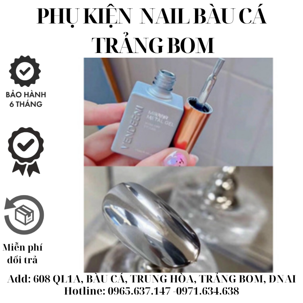 Chai Sơn Gel Tráng Gương Bạc Inox Vendeeni 15ml