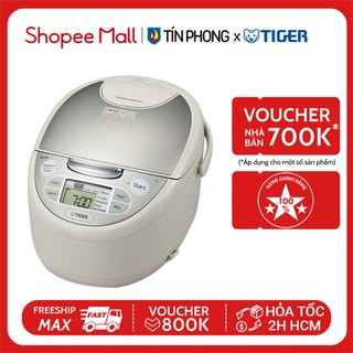 Nồi cơm điện tử tiger jax-s18w - sản xuất tại nhật bản - lòng nồi chống dính - hàng chính hãng