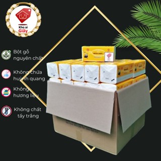 Thùng 40 bịch khăn giấy rút Media Mart 3 lớp gấu trúc bịch lớn dai mềm mịn - Giấy rút trắng loại 1