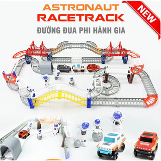 Đồ chơi đường đua lắp ráp phi hành gia Astronaut Racetrack 2024 cỡ lớn 3 oto - 3 đường ray cho bé - Đồ chơi nhà Táo