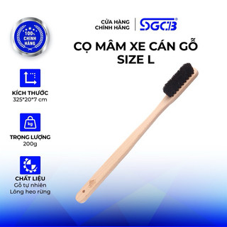 Cọ Vệ Sinh Rửa Mâm Vành Lazang Xe Ô Tô Mô Tô Cán Gỗ Size L SGGD034