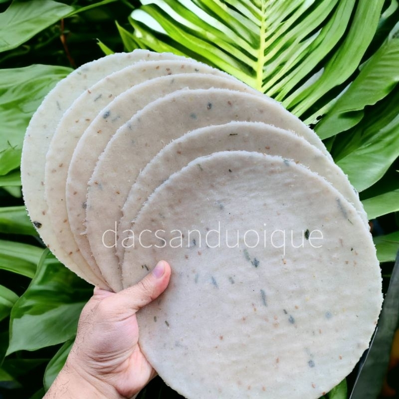 10 cái Bánh phồng nếp xác dừa Sơn Đốc Bến Tre size 22cm