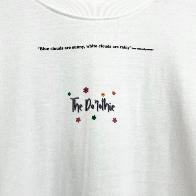 Áo thun dài tay The Dorothie trắng hoa nhí chất cotton form rộng unisex nam nữ A22