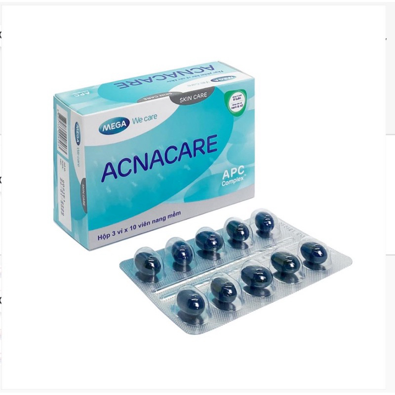 ✅  ACNACARE Hỗ Trợ Giảm Mụn Giảm Nhờn Giúp Đẹp Da Chống Oxy Hoá (hộp 30v)