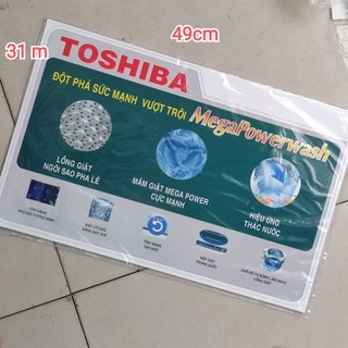 tem dán máy giặt Toshiba