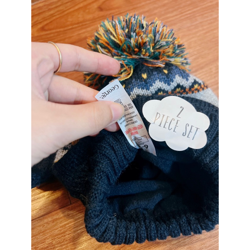 Set mũ len + bao tay/khăn bé trai bé gái dư xịn