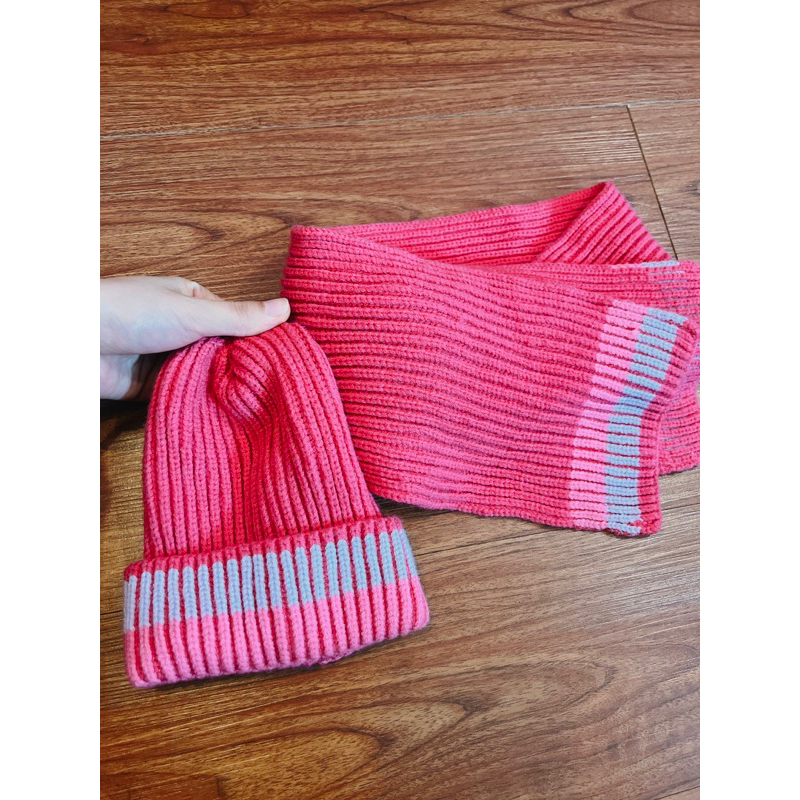 Set mũ len + bao tay/khăn bé trai bé gái dư xịn