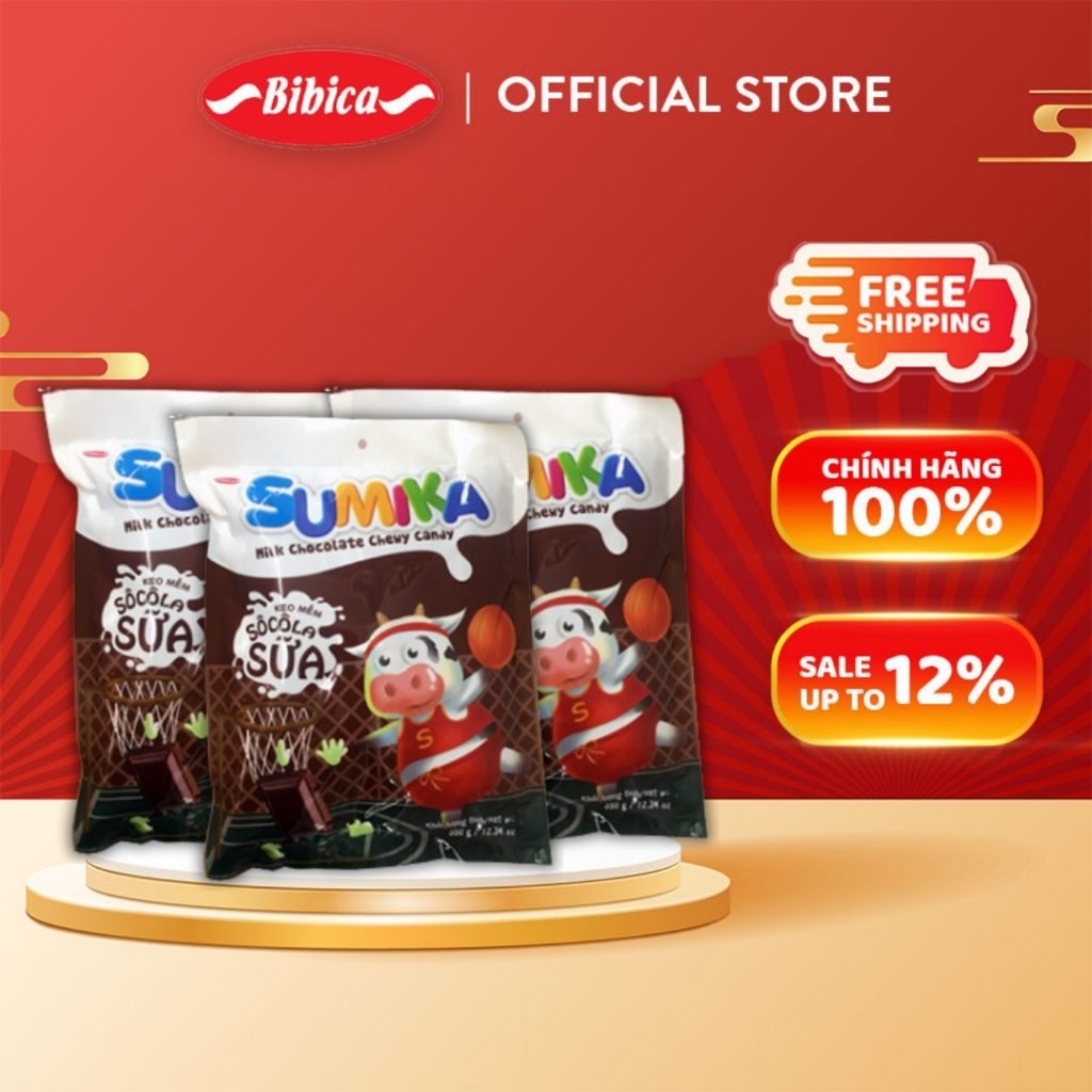 Combo 3 Kẹo Mềm Sumika Sữa Bibica 70g