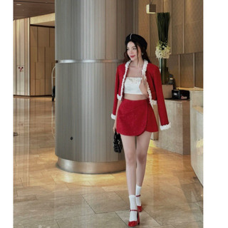 Set dạ cao cấp ba chi tiết sang trọng