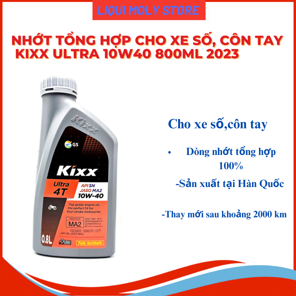 Dầu Nhớt Tổng Hợp Kixx Ultra 10W40 Nhập Khẩu Hàn Quốc