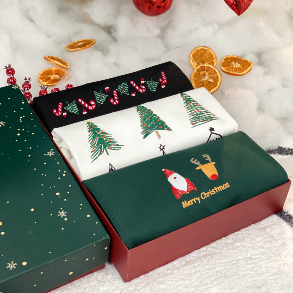Áo Thun cổ tròn X-Mas The Series Hafos,phiên bản Giáng Sinh Giới Hạn - chất vải Cotton, thoáng mát, phom Mens