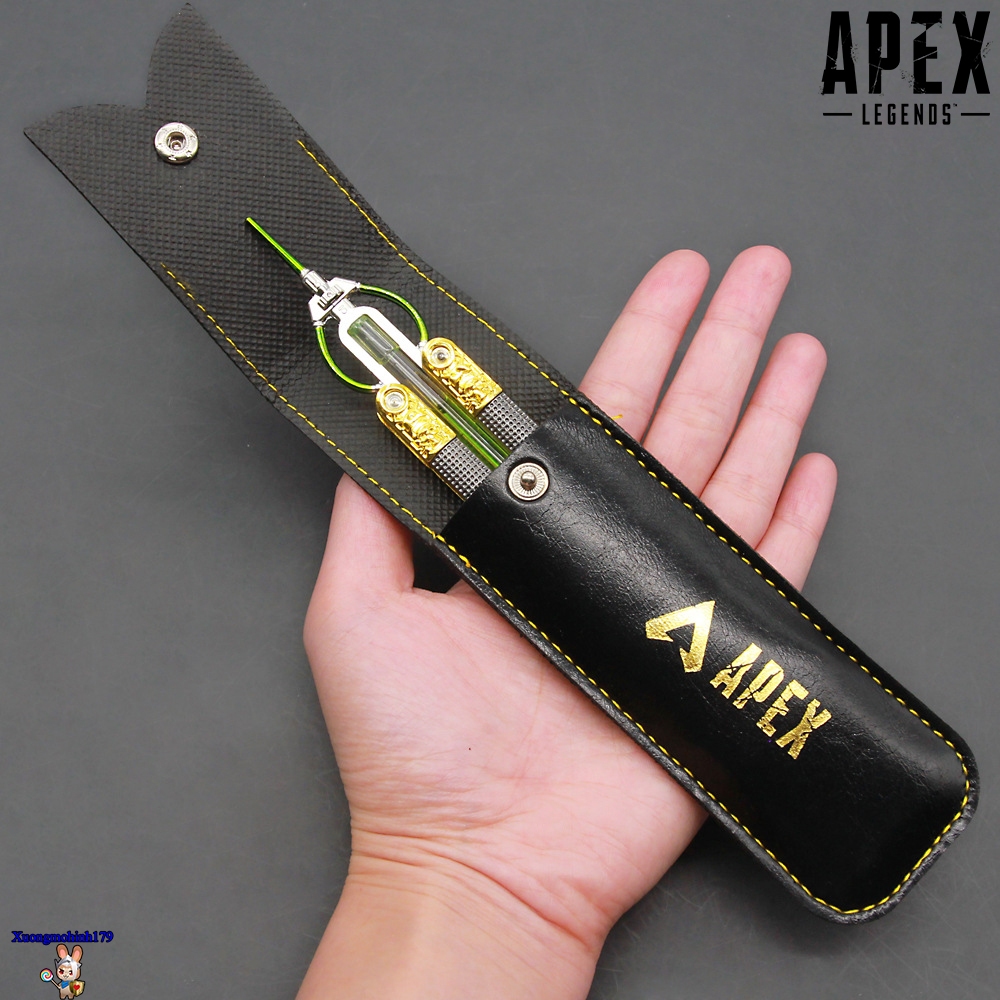Mô hình Apex legends Balisong butterfly knife octane heirloom hợp kim kèm kệ đỡ bao da 21cm