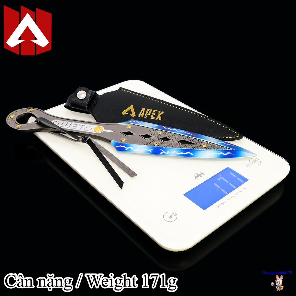 Mô hình cosplay Apex Legends Kunai Wraith Ninja Heirloom 25cm full hợp kim kèm kệ đỡ bao da