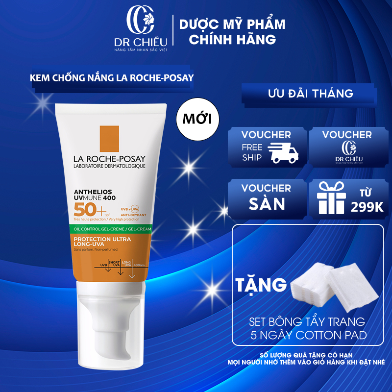 Kem Chống Nắng La Roche Posay Anthelios SPF 50+, Kem Chống Nắng Cho Da Dầu 50ml