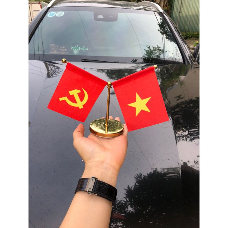 Cờ Để taplo xe ô tô,bàn làm việc,các quốc gia, mạ vàng,mạ bạc
