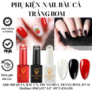 Sơn gel trắng, đen, đỏ vnimay màu đặc chuẩn bóng