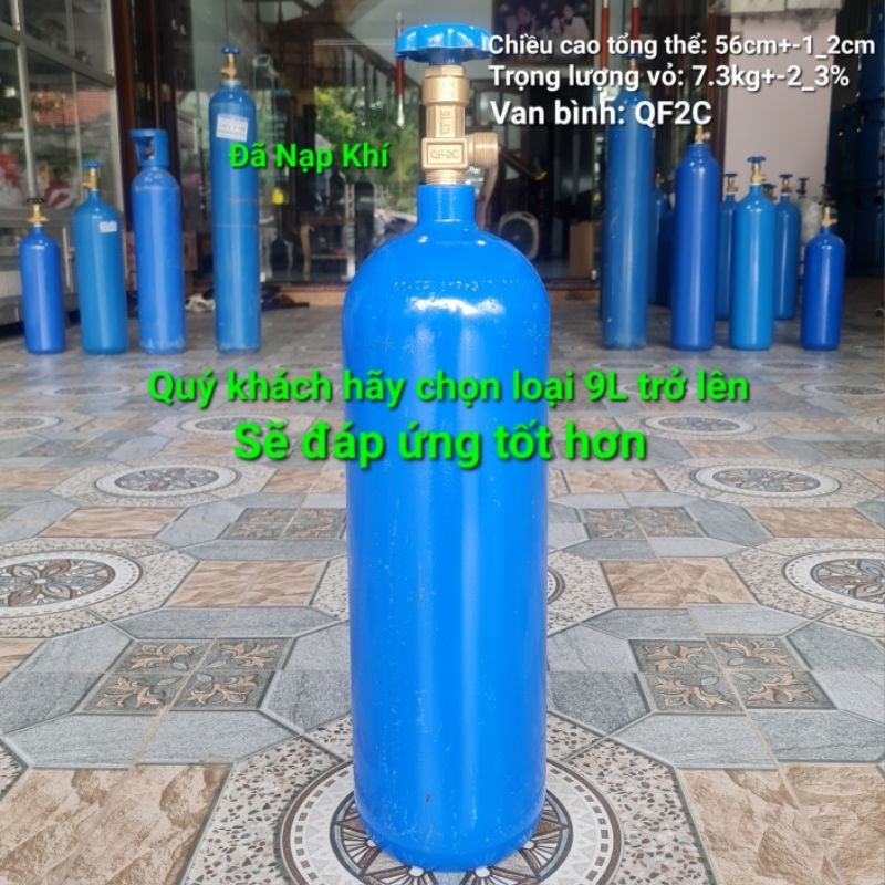 Bình khí oxy 5Lít sẵn khí