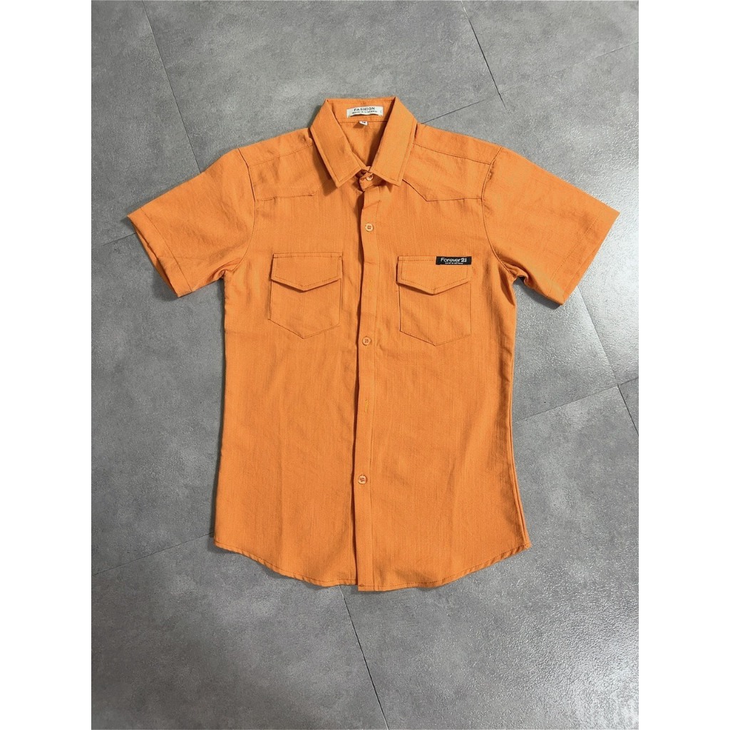 Áo sơ mi karo ngắn tay loang màu phối túi hộp, chất vãi dày dặn thoán mát from vừa