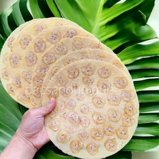 10 cái Bánh phồng mì ép chuối Sơn Đốc Bến Tre size 22cm