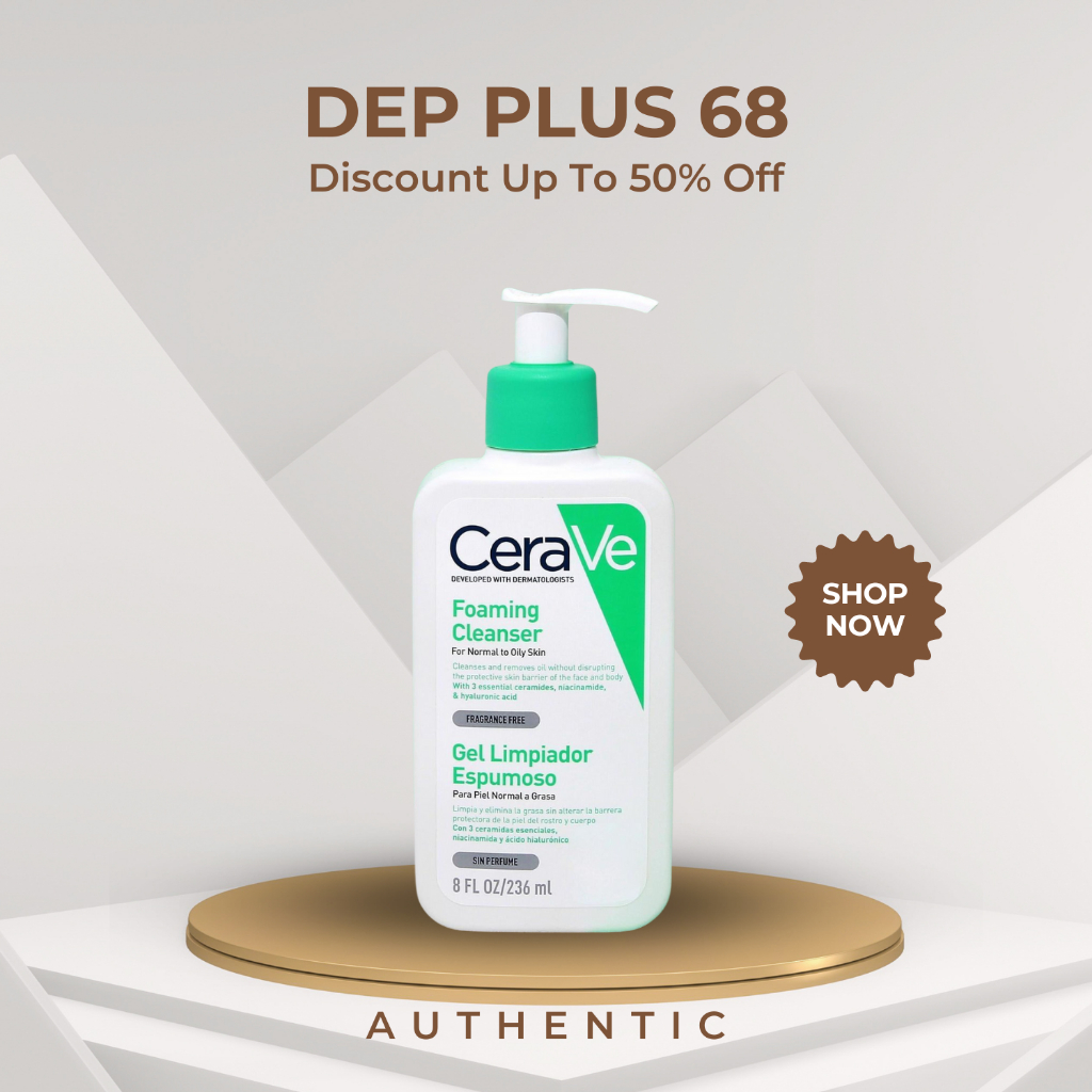 Sữa Rửa Mặt CeraVe Foaming Cleanser Giúp Làm Sạch Sâu Dành Cho Da Dầu