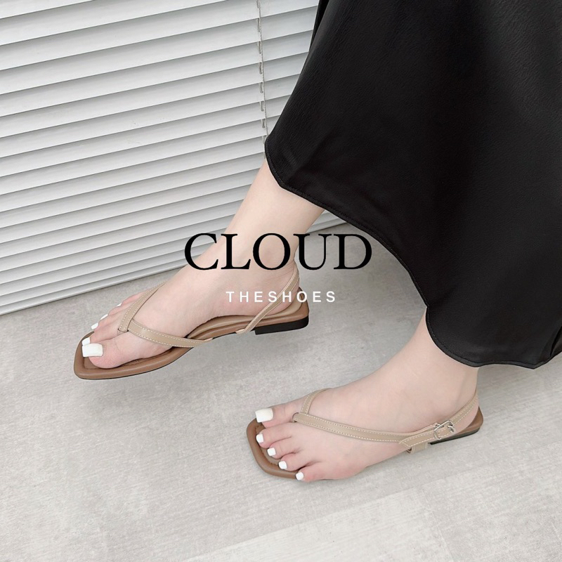 Giày sandal bệt nữ quai kẹp mũi vuông