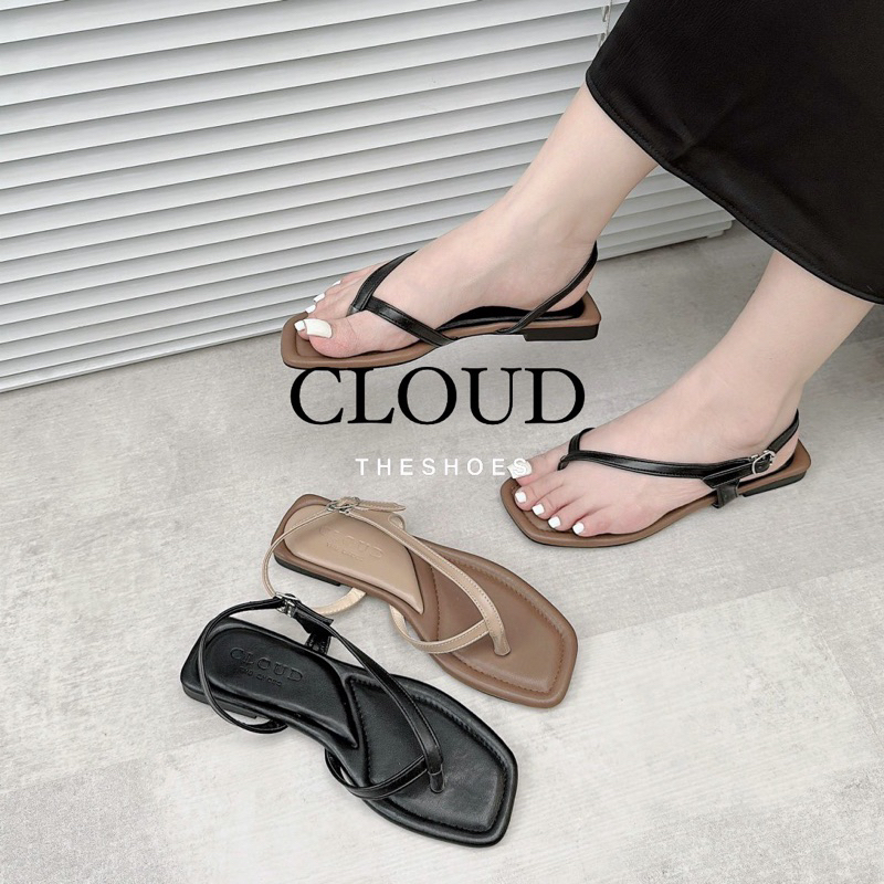 Giày sandal bệt nữ quai kẹp mũi vuông